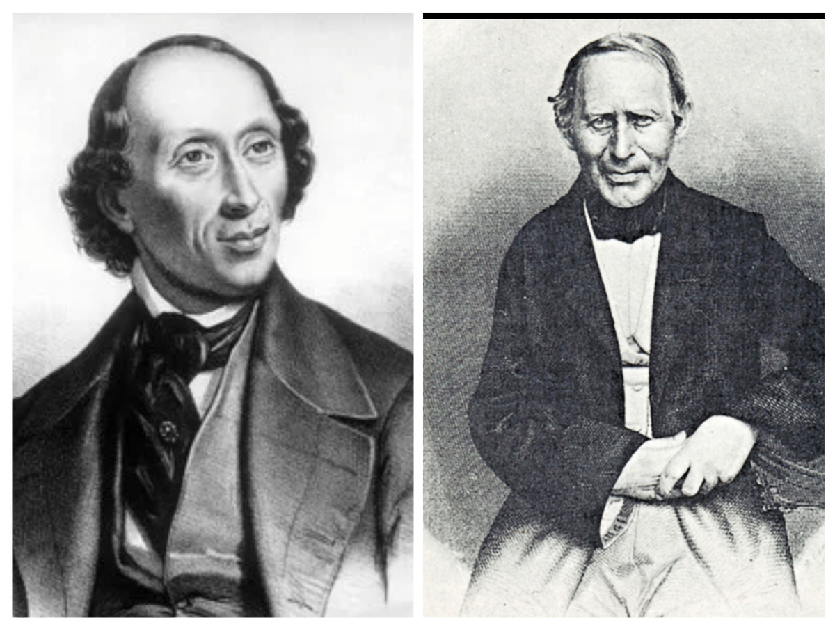 Ганс Христиан Андерсен и Александр Филиппович Смирдин, коллаж автора. 