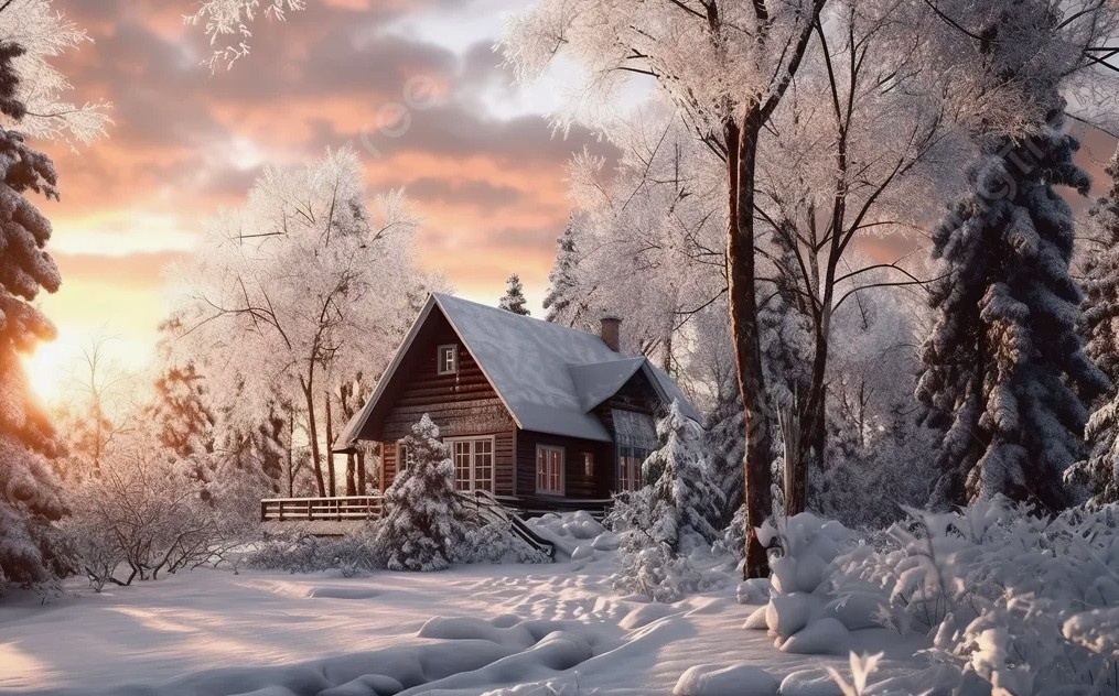 Зимняя сказка. Репродукцтю взяла из свободных истоников на просторах интернета