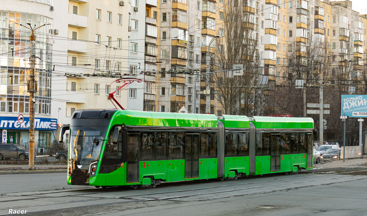 Новый вагон для Челябинского скоростного трамвая, источник фото https://transphoto.org/photo/2210608, автор Racer 