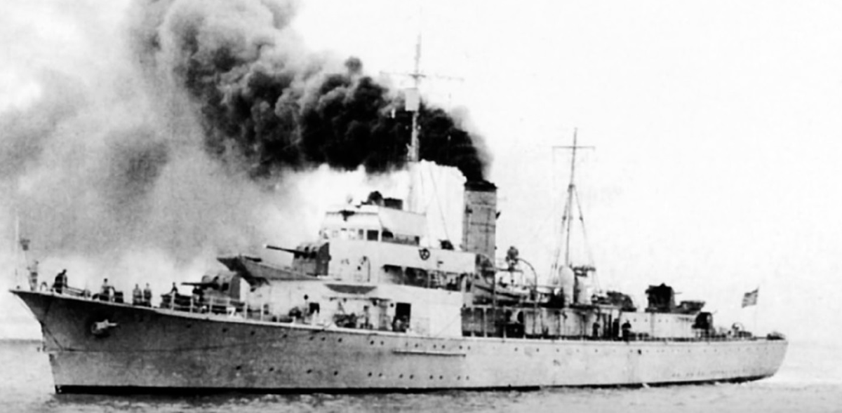 Минный заградитель "Бруммер", май 1940 года