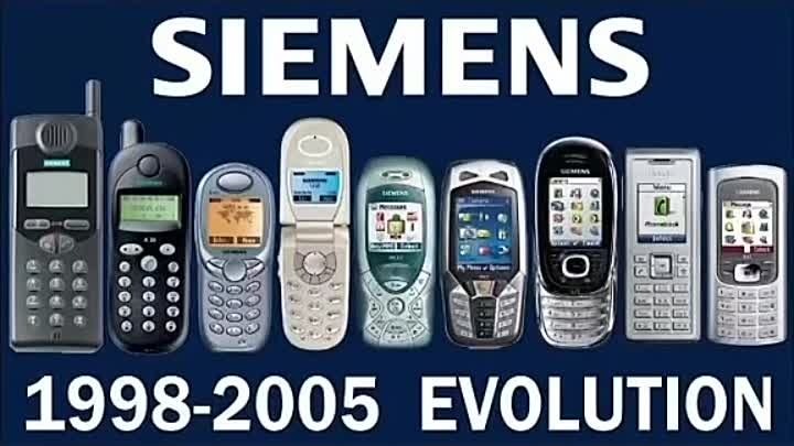 Эволюция телефонов Siemens с 1998 по 2005 год. Изображение из открытых источников "Яндекс.Картинки".