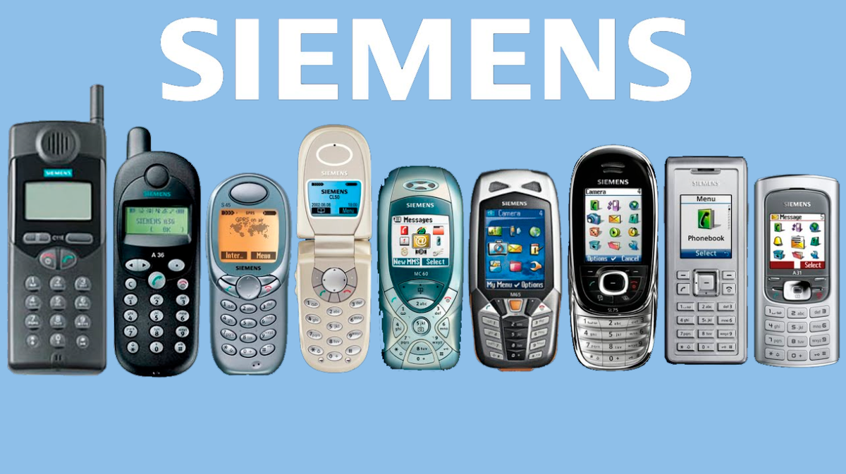 Линейка телефонов Siemens. Изображение из открытых источников "Яндекс.Картинки".