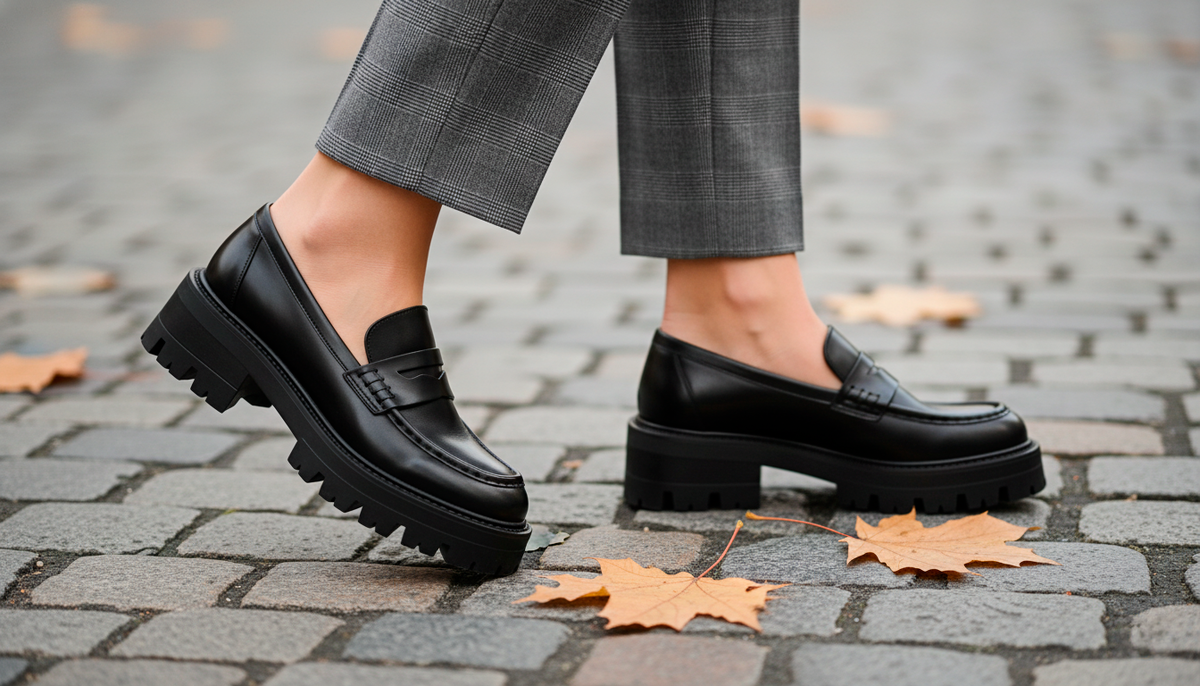 Массивная подошва — это не грубо, это практично. Она защищает от холода земли и добавляет роста.