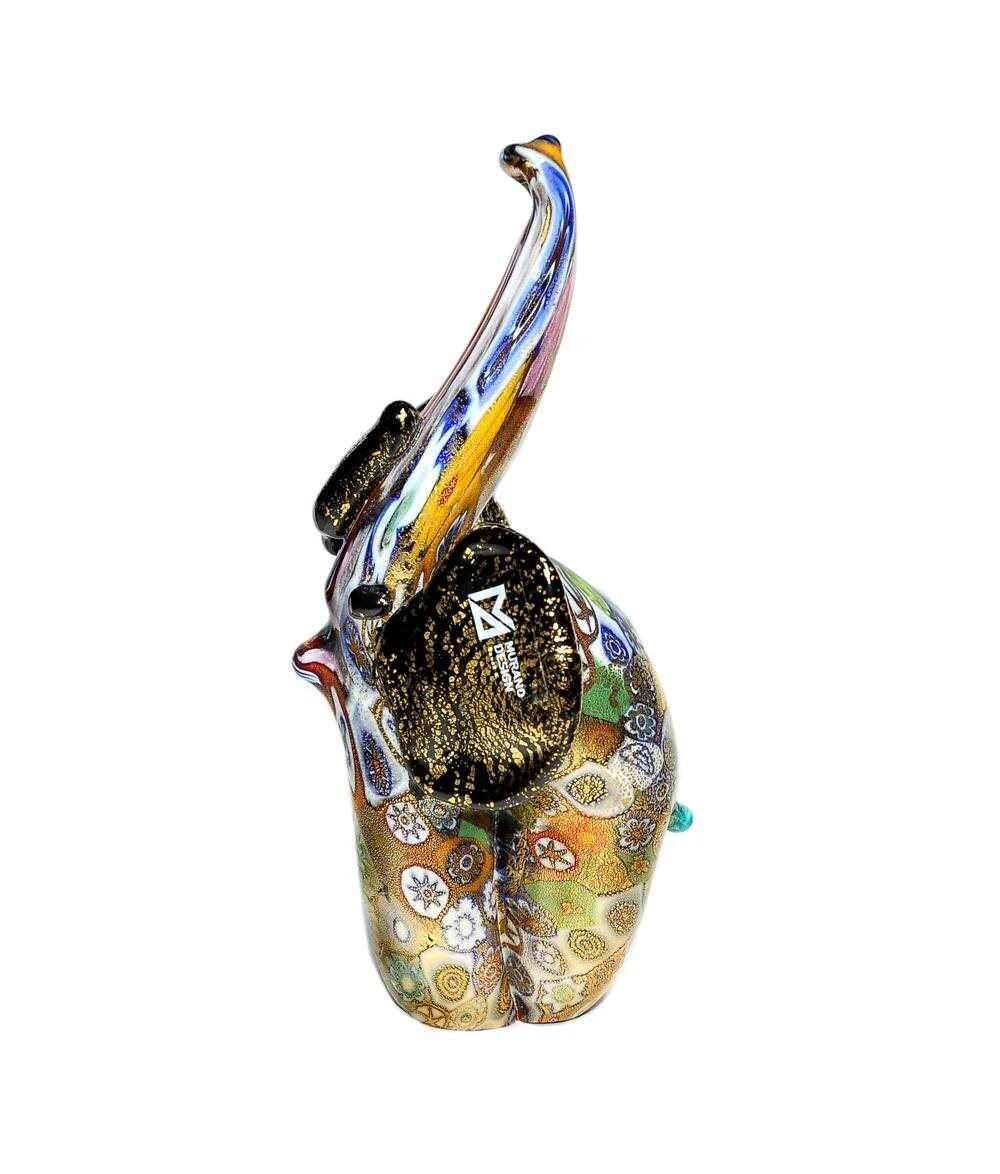 Фигурка слон миллефиори из муранского стекла - www.murano-club.ru 