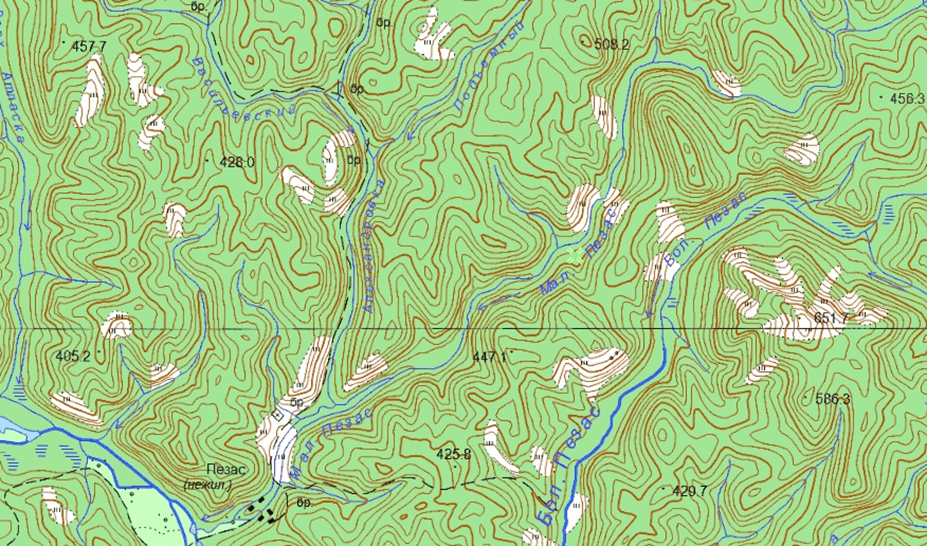 Фрагмент карты Кемеровской области, 2001г.