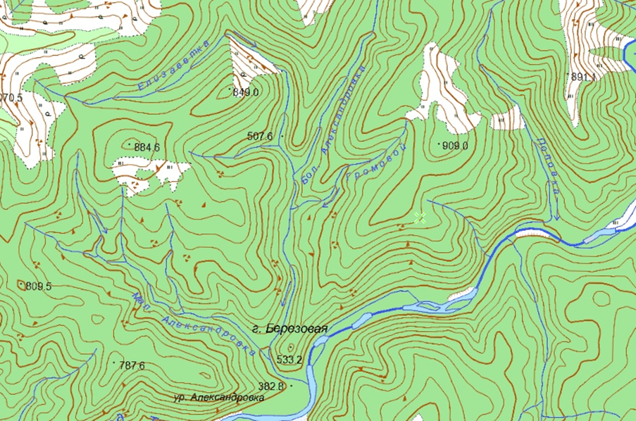 Фрагмент карты Кемеровской области, 2001г.
