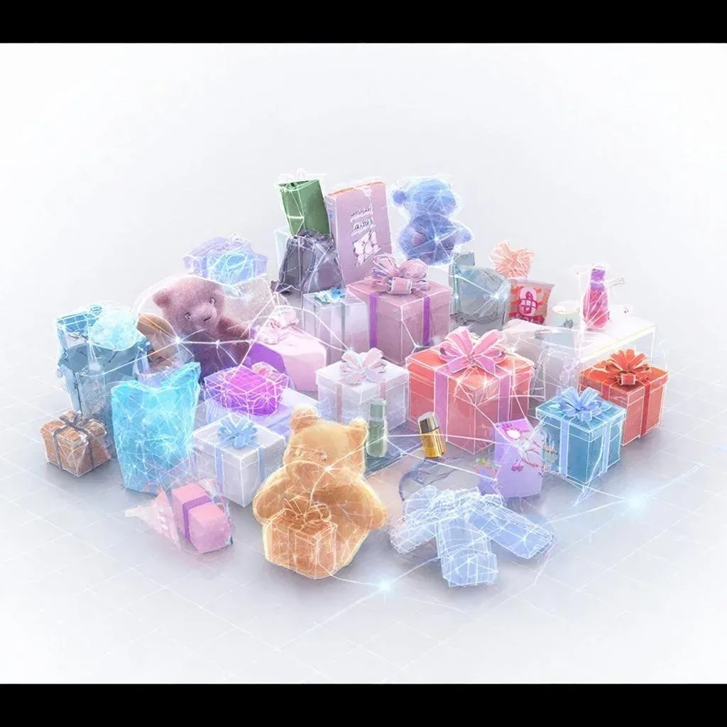 Нейросеть, подарки из  виртуального магазина