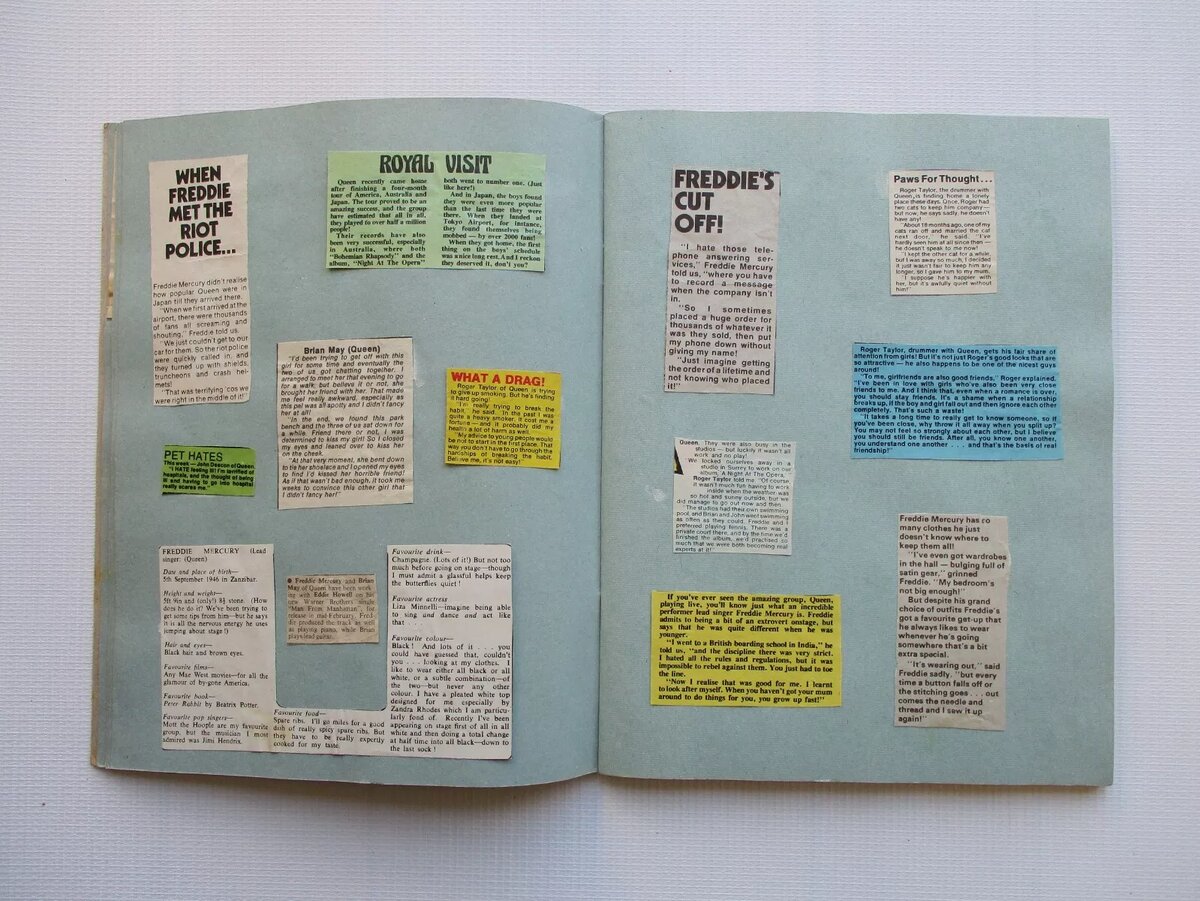 следующая страничка из книги британского поклонника