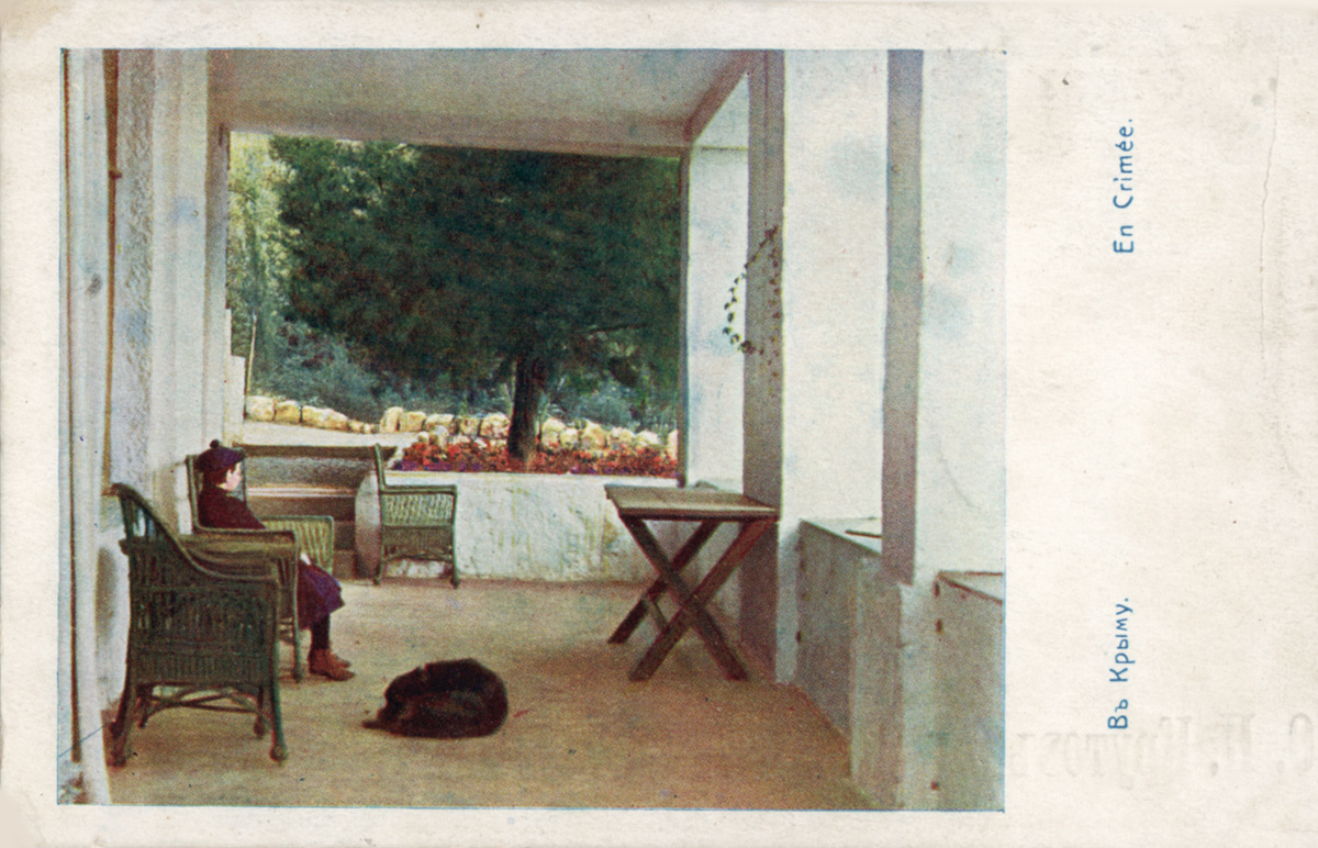 "В Крыму", снимок Прокудина-Горского, 1904 год. Вилла Титушкина. 