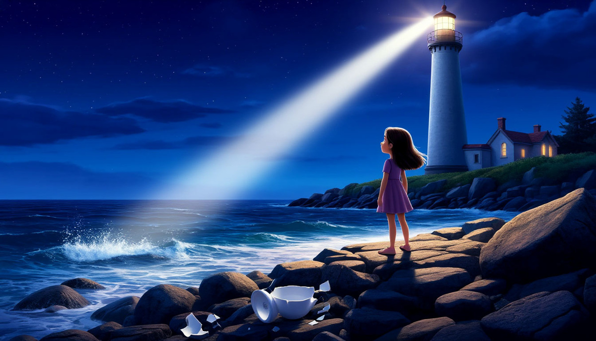 Книга "Сто вечеров с папой". «Вечер одиннадцатый. Совесть — это мой внутренний Маяк. Его луч больно освещает неправду, но только он может вывести меня к спокойствию и свету».