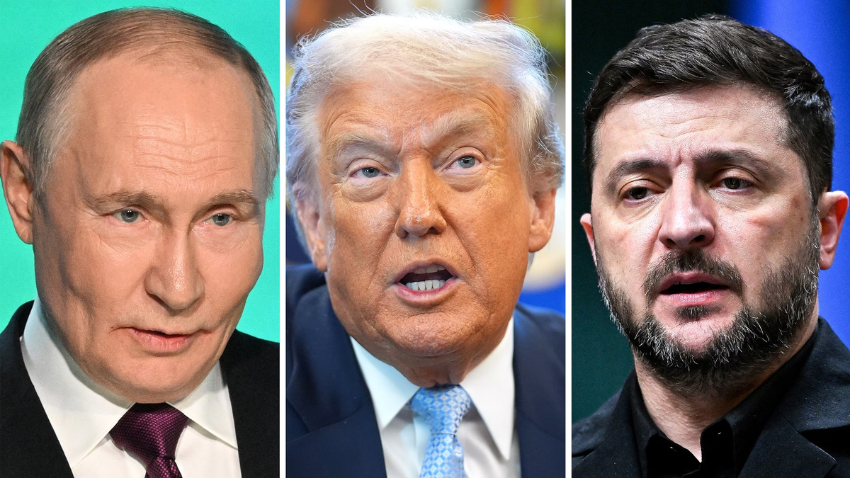 В.В. Путин, В.А. Зеленский и Д.Трамп - ABC News