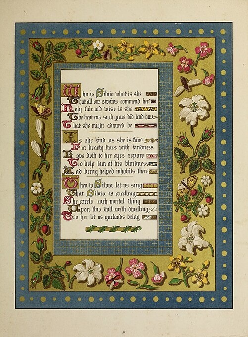 Песни Шекспира, страница 6. 1865.