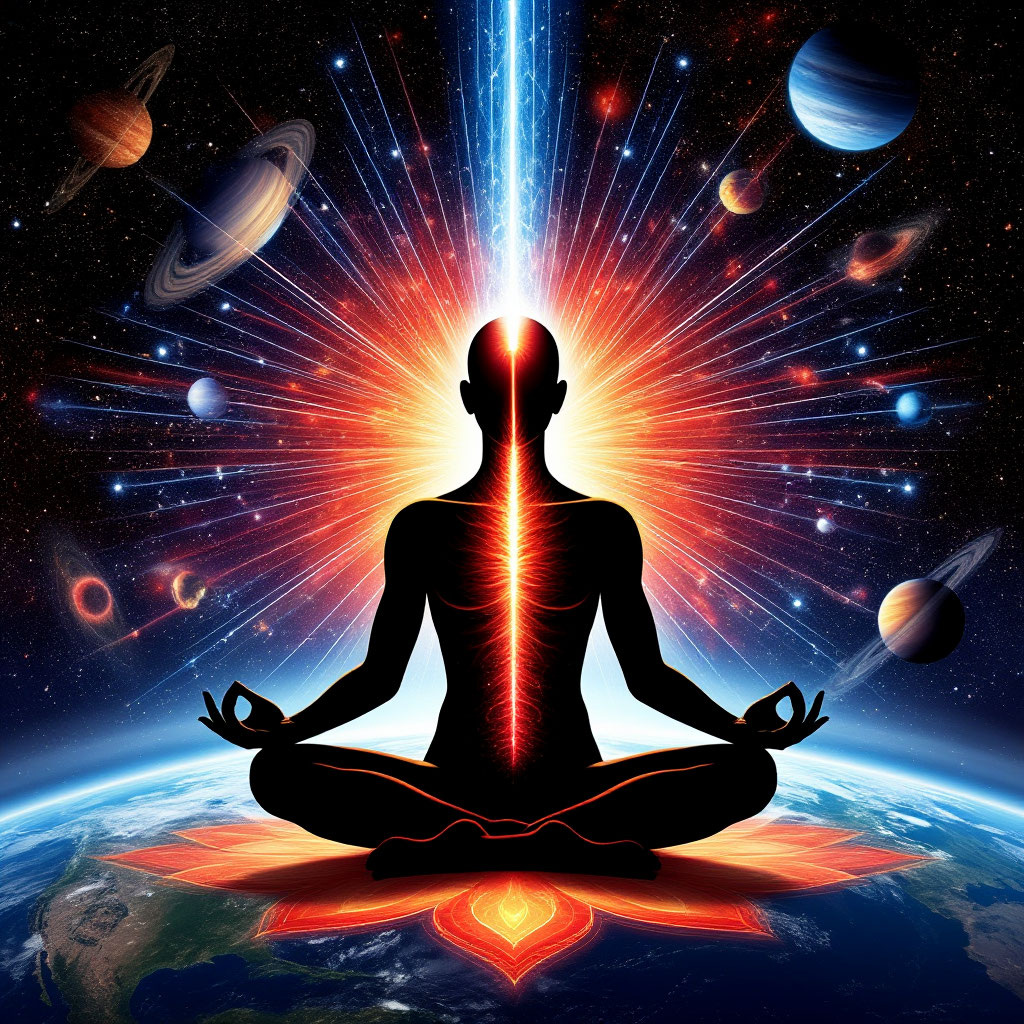 Иллюстрация "Кундалини и Прямой Луч" создана сетью Шедеврум