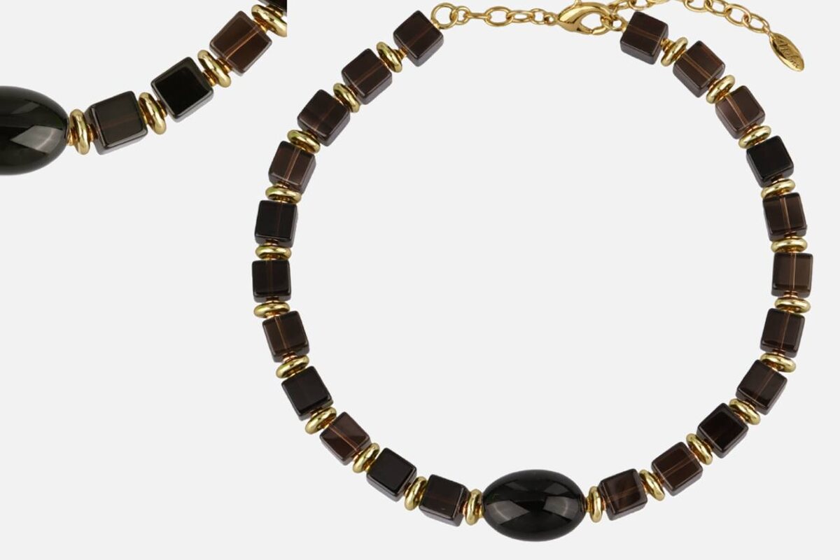 Колье с раух-топазом из коллекции TERRA