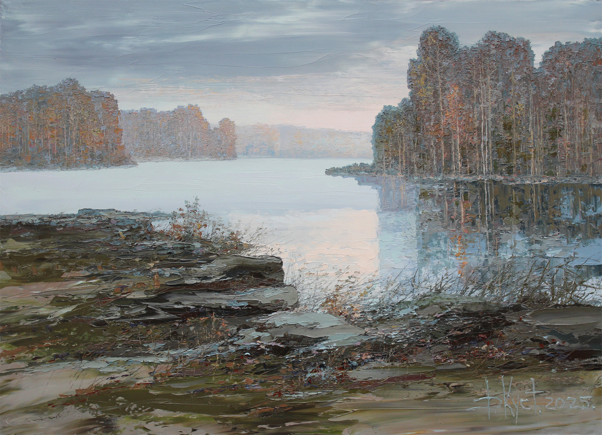 Художник Дмитрий Кустанович. Осеннее безмолвие, 80х110 см, 2025