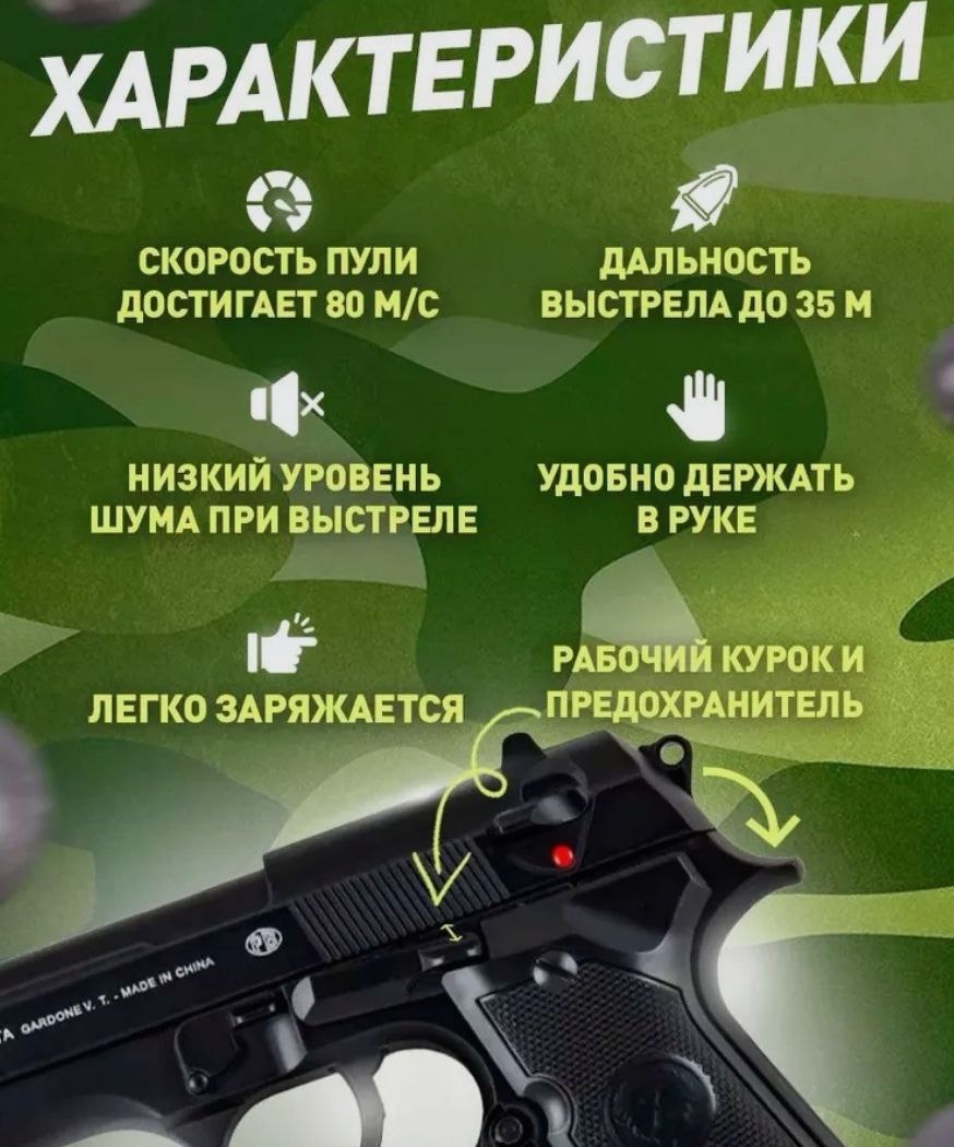 Характеристики данного спрингового пистолета