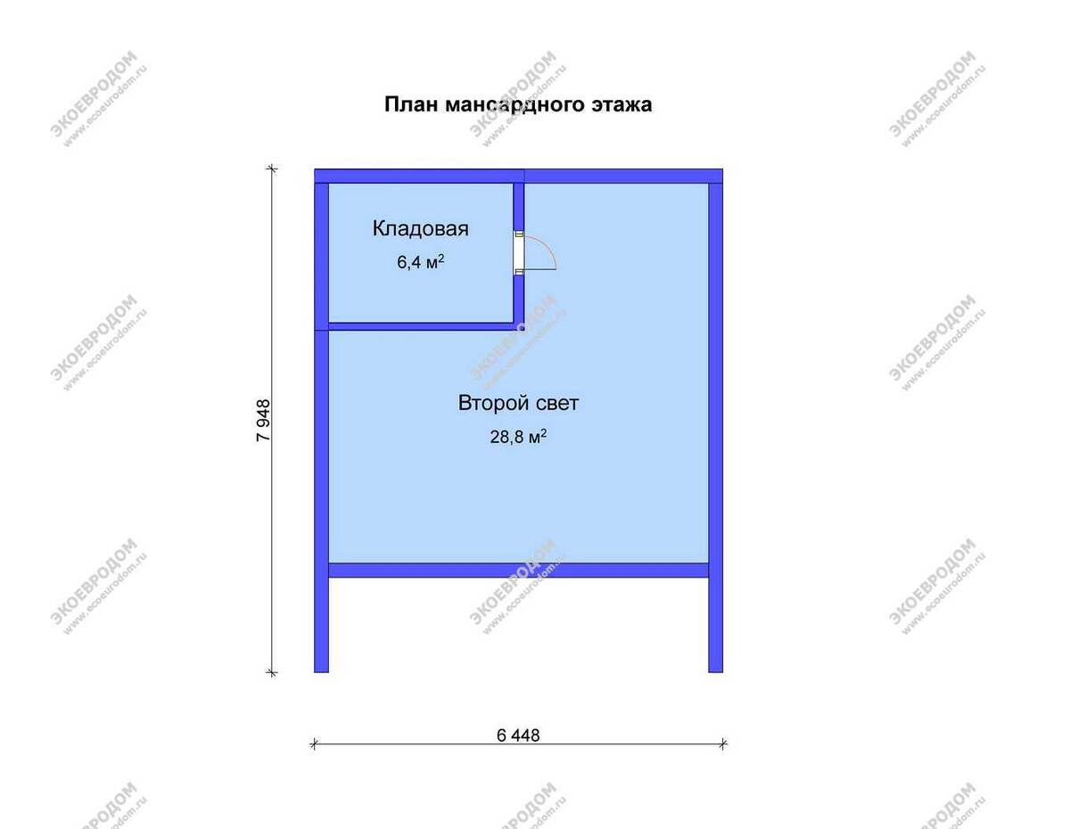 Планировка мансарды