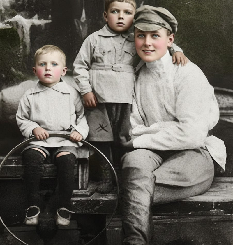 Фото отреставрированно и колоризировано в «ЗВЁЗДНЫЕ»