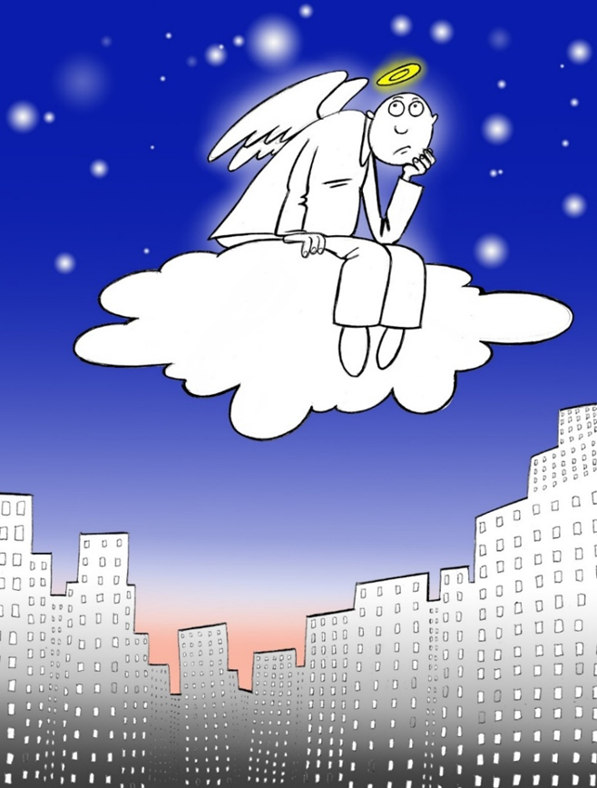 Рис. 2. Урбанистический ангел. Рисунок С.Н. Корсуна.