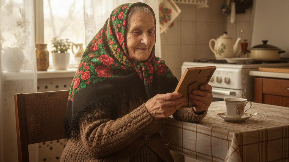 бабушка на кухне