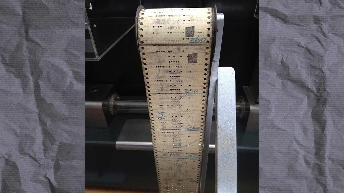 Перфолента для ЭВМ Harvard Mark I