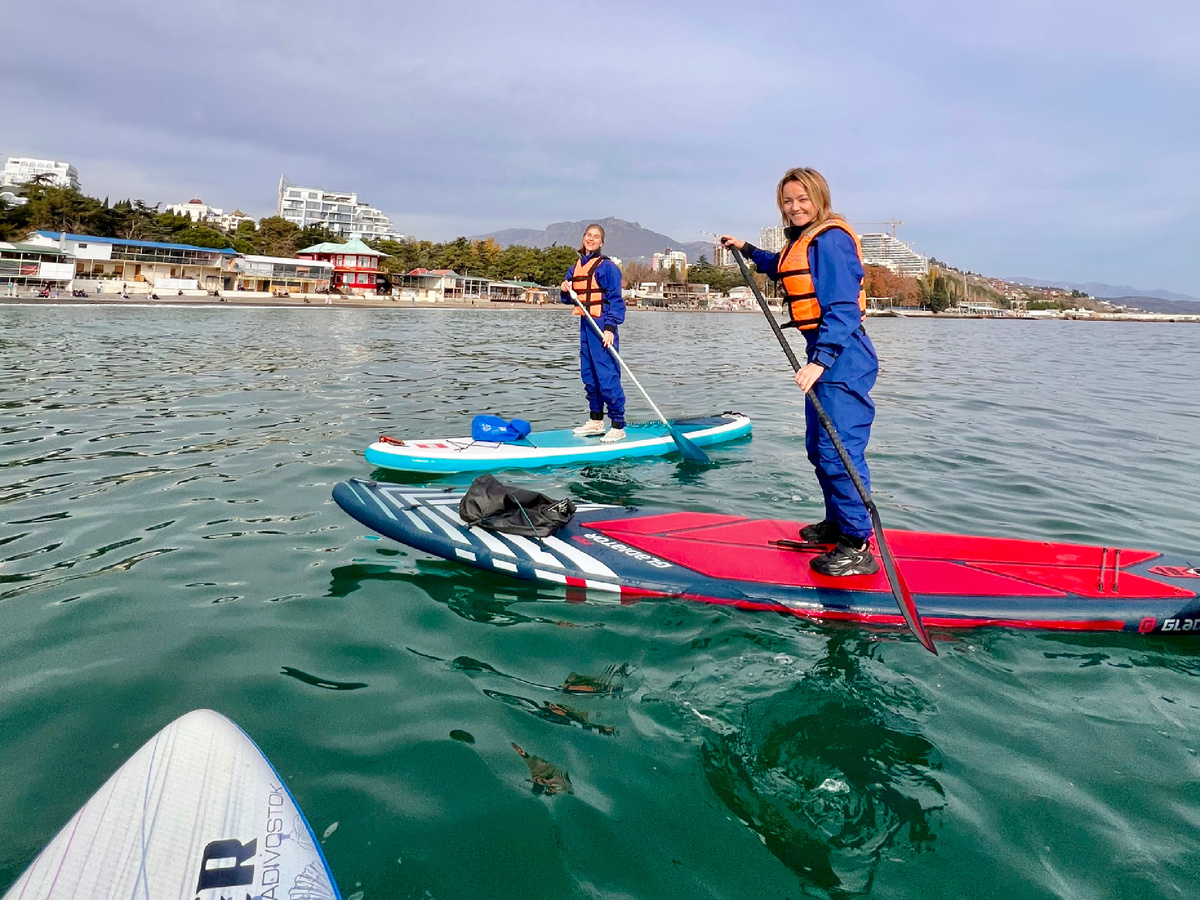 Сап борды у берегов Алушты