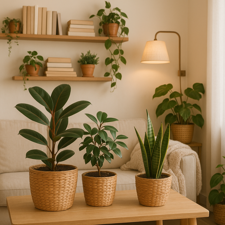    Создайте уютный зеленый уголок: 10 идей декора с комнатными растениями и ротанговыми кашпо Loza