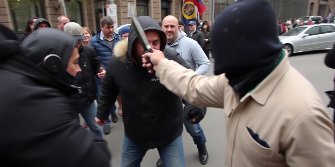 Парень защитил честь семьи и обезвредил нападавшего с мачете