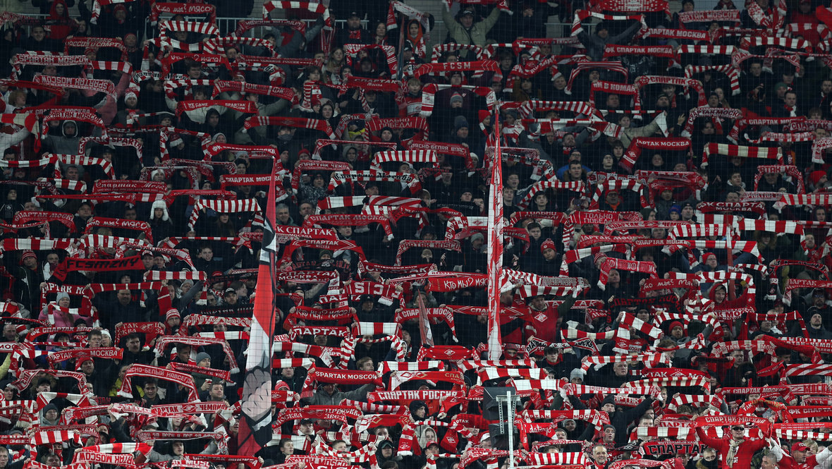    Фанаты «Спартака» в матче 16-го тура РПЛ с ЦСКА 22 ноября.Федор Успенский