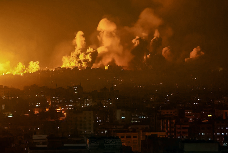 Газа, ночь с 9 на 9 октября 2023 г. 