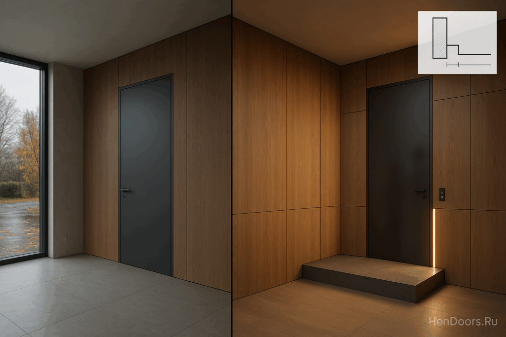    Входная дверь и подиум: когда приподнятый уровень пола делает интерьер дороже Autor