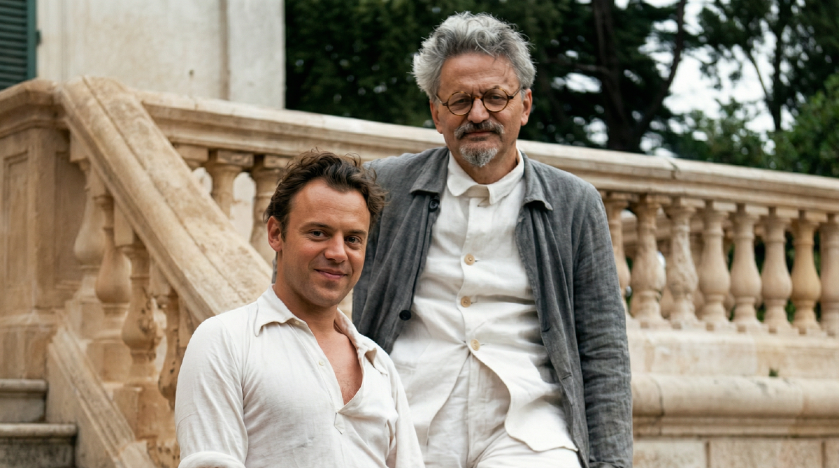 Троицкий со своим сыном Львом Седовым