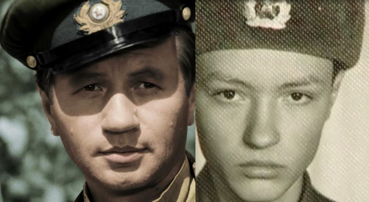 Леонид Быков и его сын во время службы в армии
