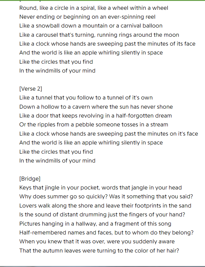 Окончание песни на второй странице глереи