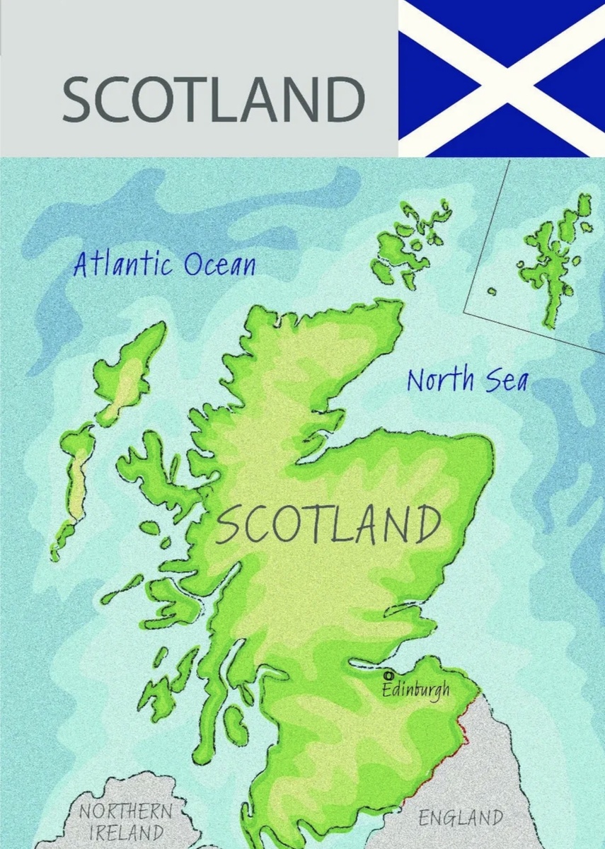 Шотландия на карте