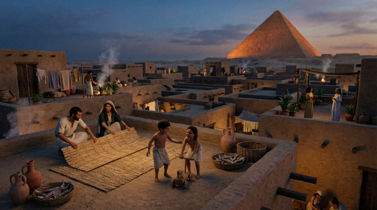 Фото реконструкция города рабочих. По вечерам жизнь кипит