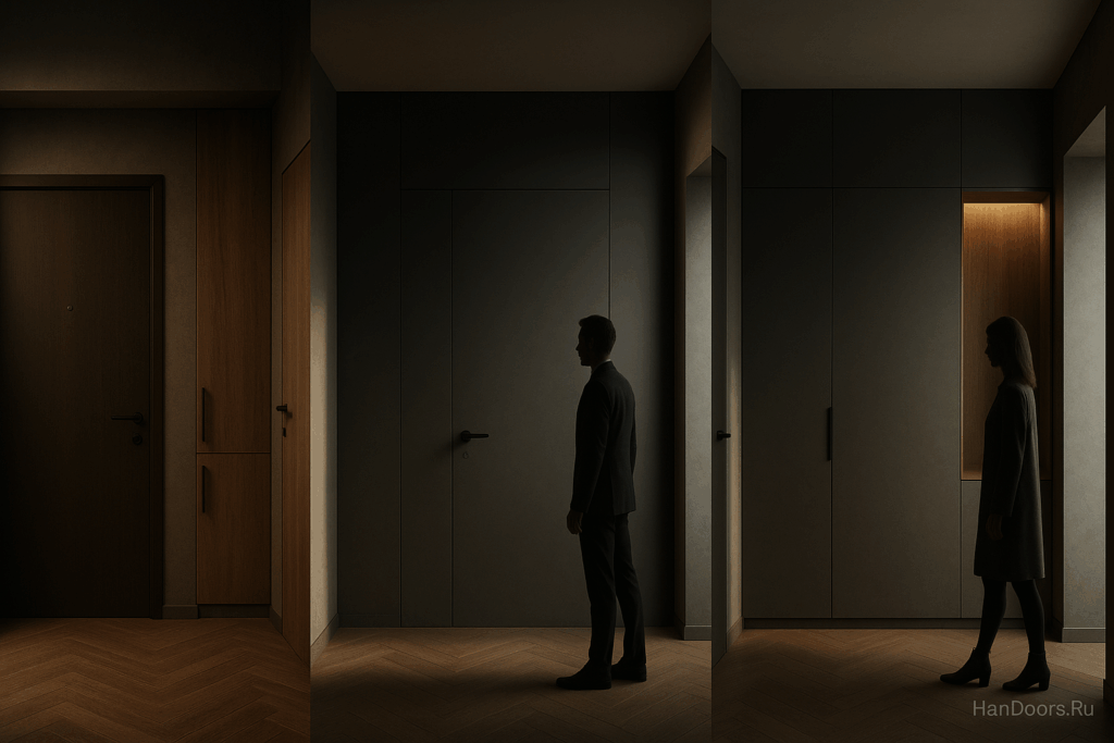    Входная дверь и встроенный шкаф: как избежать «ломаных» стыков и разрыва фасадов Autor