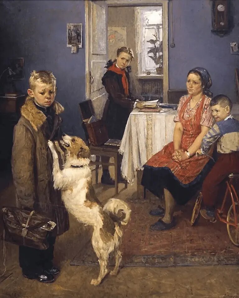 Решетников Ф.П. ,, Опять двойка ,, 1952 год.