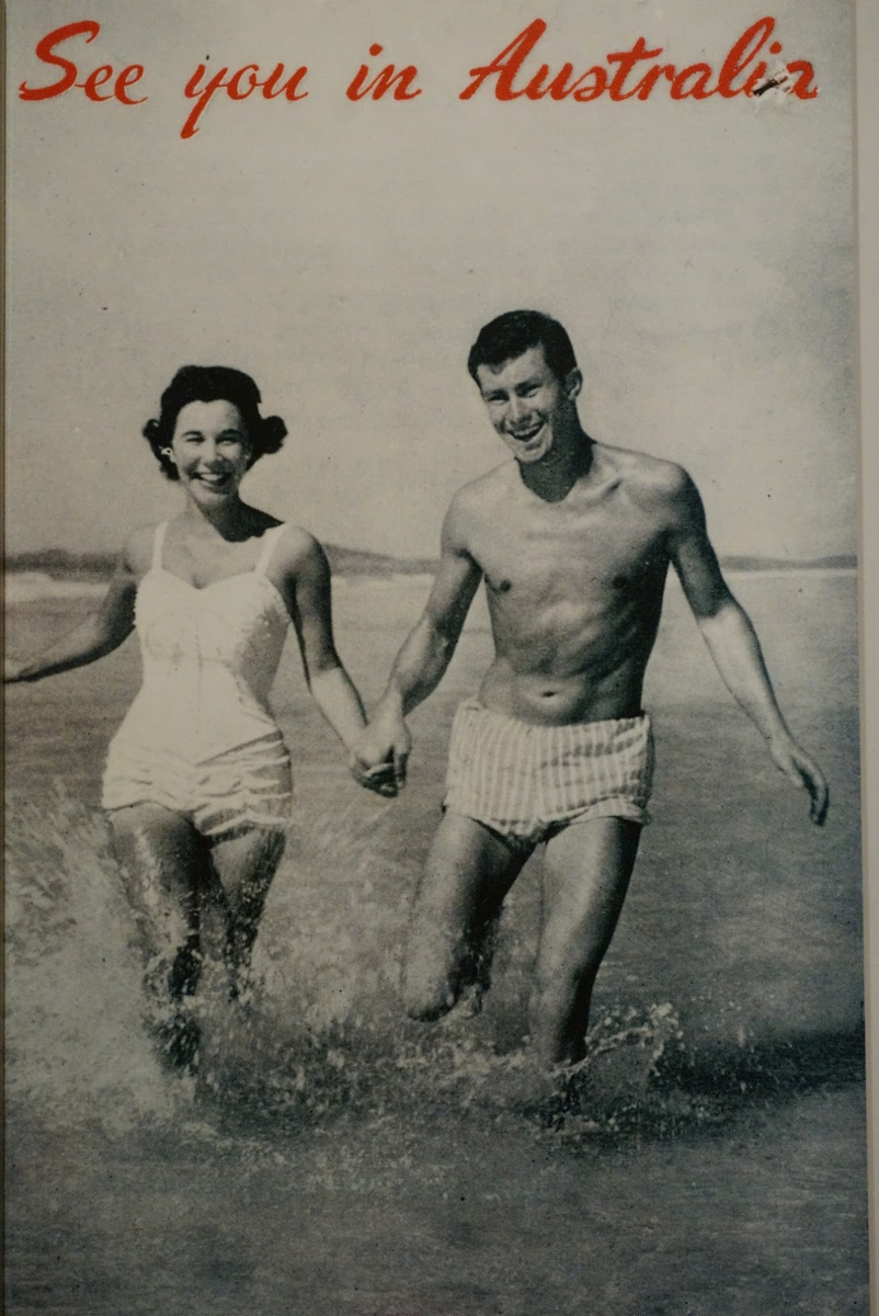 Туристический плакат 1950-х, приглашающий в беспечность