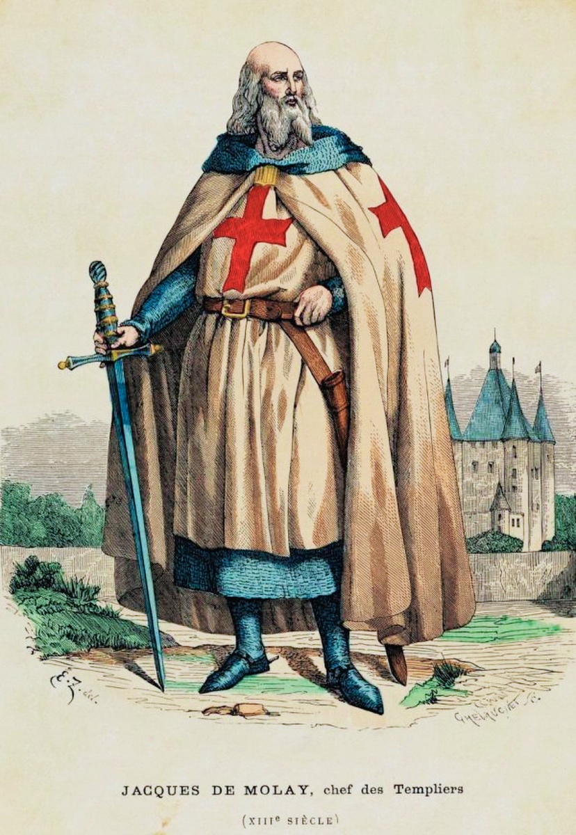 Жак де Моле — последний великий магистр ордена тамплиеров, арестованным по приказу короля Франции Филиппа IV в 1307 году и сожженный на костре в 1314 году по обвинению в ереси. Пытался реформировать орден и организовать крестовый поход на Святую Землю, но его жёсткость, возможно, ускорила падение тамплиеров 