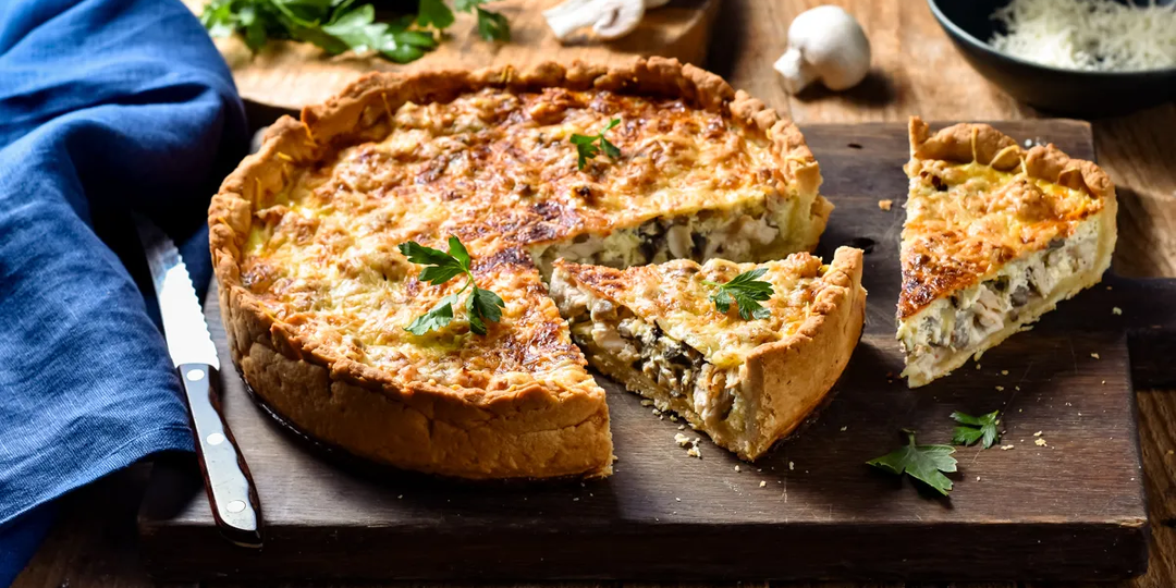 Кулинарные истории. Курица на Новый год. Киш с курицей и грибами