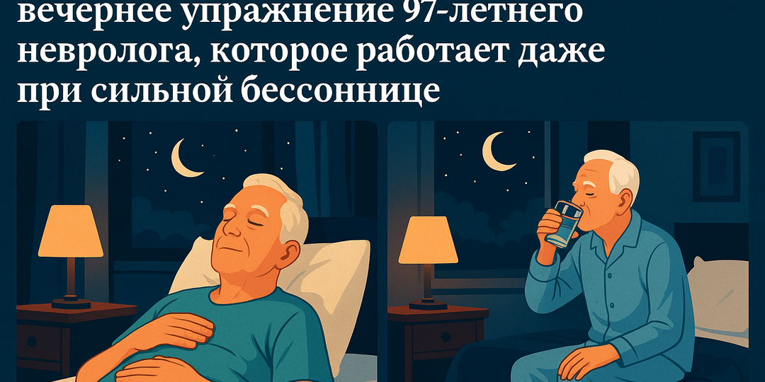 «Пять минут — и сон сам приходит»: вечернее упражнение 97-летнего невролога, которое работает даже при сильной бессоннице