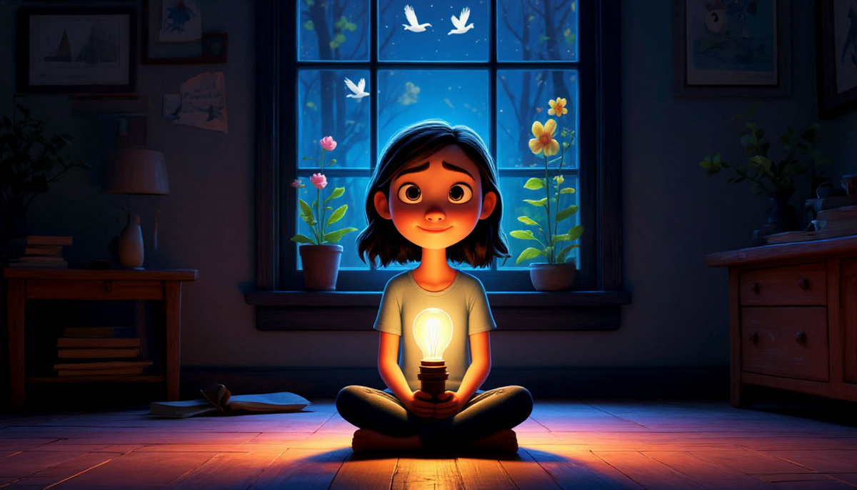 Книга "Сто вечеров с папой". «Вечер двадцать третий. Надежда — это не прожектор, освещающий весь путь, а маленький ночник в душе. Он не разгоняет всю тьму, но его упрямый свет всегда показывает, что ты не одна, и помогает увидеть следующий шаг».