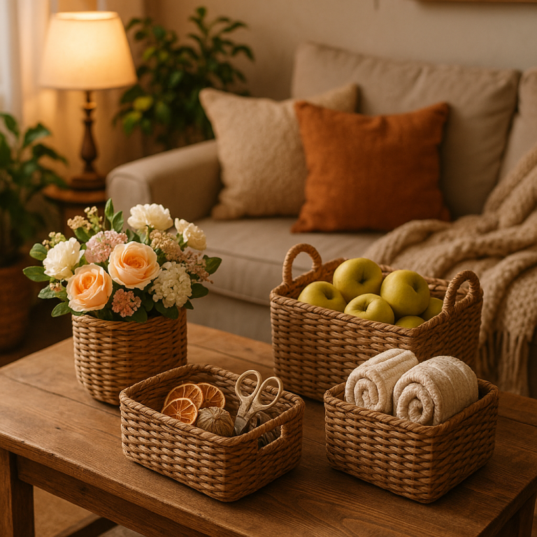    Декоративные корзинки из искусственного ротанга: простой мастер-класс и идеи для уюта в вашем доме Loza