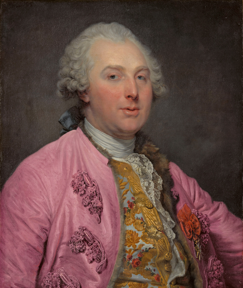Розовый для мужчин
Неверно считать розовый цвет, ассоциировавшийся со старым режимом, исключительно женским. В XVIII веке многие мужчины из аристократии, особенно в 1760-70-х годах, носили розовое, прежде чем наступил период упадка и забвения.
Жан-Батист Грезе, Шарль Клод де Флахо, граф д'Ангивиллер, 1763. Музей Метрополитен, Нью-Йорк.