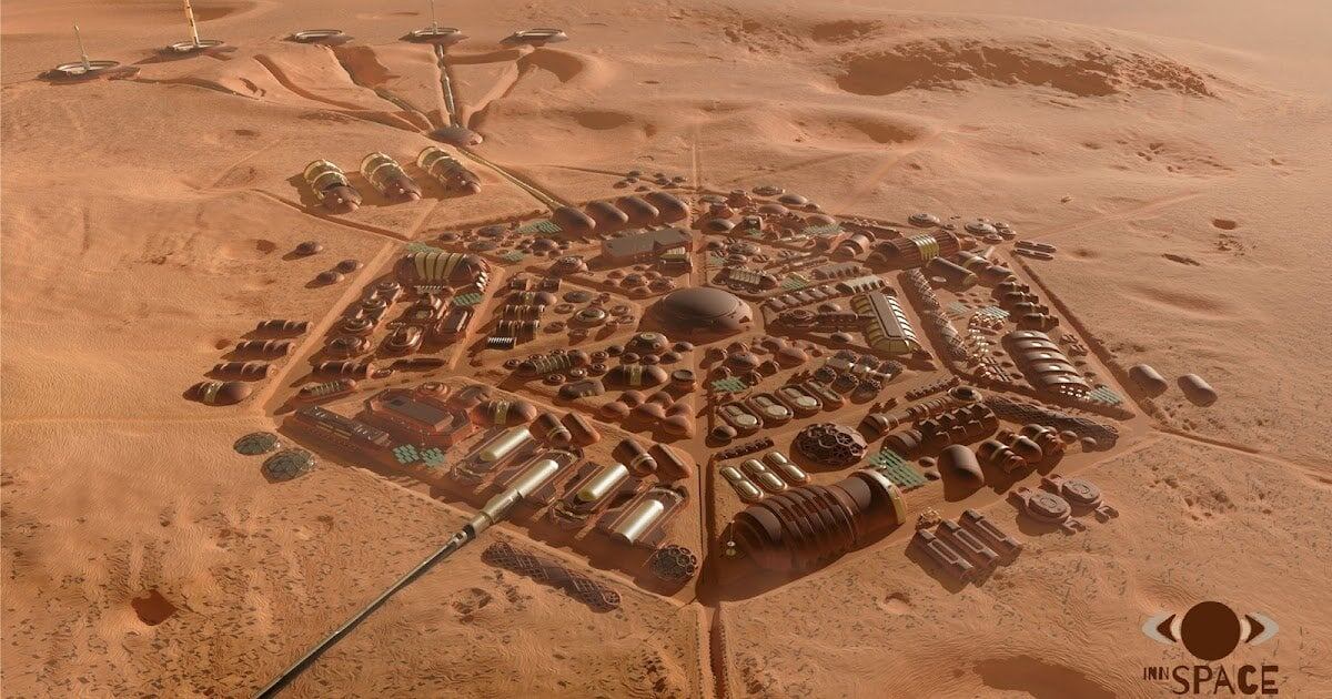 Mars colony concept for 1000 people : r/scifi