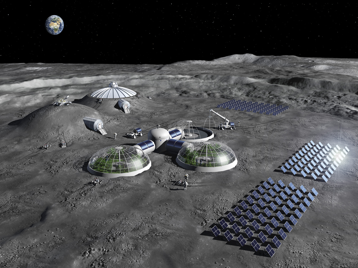 ESA - Artist impression of a Moon Base concept (esa.int)