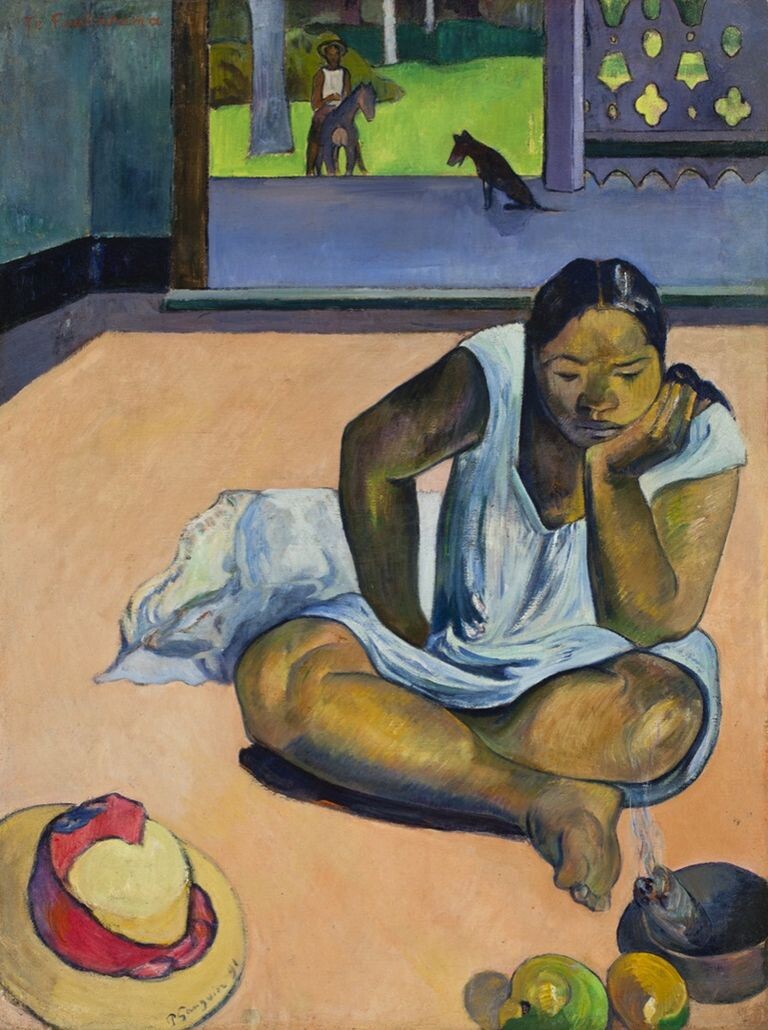Задумчивая женщина. 1891
Художник – Поль Гоген (фр. Paul Gauguin, 1848–1903). Вустерский музей искусств