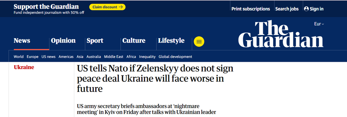 За океаном предупредили Альянс, что если презе не подпишет мирное соглашение, татуин столкнется с худшим в будущем. Министр армии проводит брифинг для послов на «кошмарной встрече» в пятницу после переговоров с лидером татуина