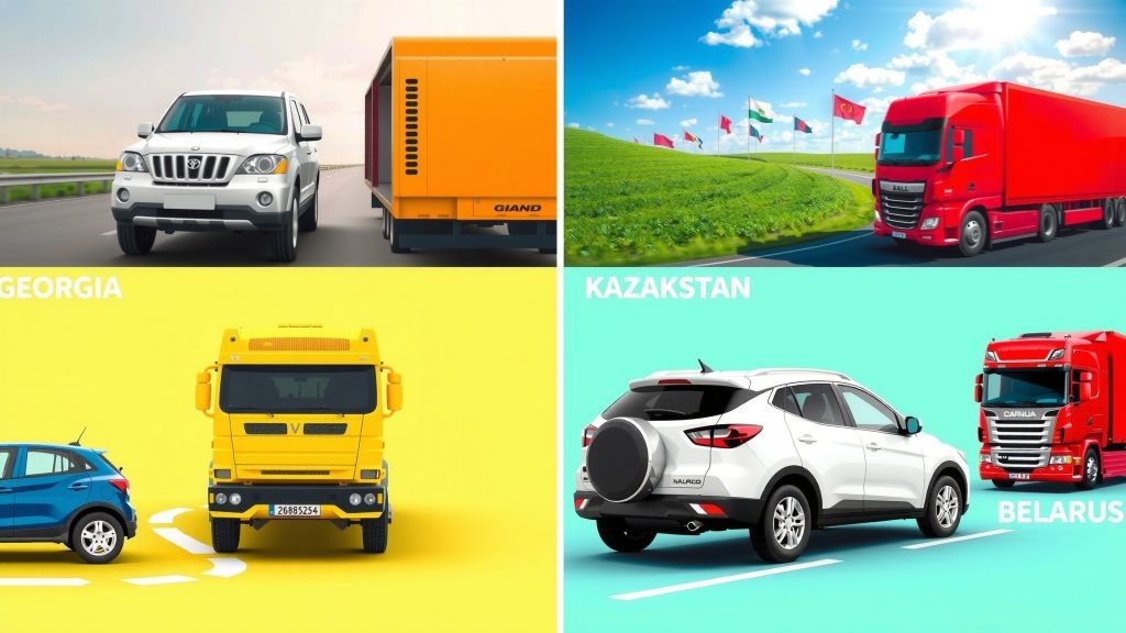    Как отличаются платежи и сроки для авто из Грузии в Казахстан и Беларусь